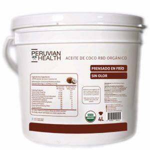 Aceite de Coco Refinado Orgánico (sin olor) 4L